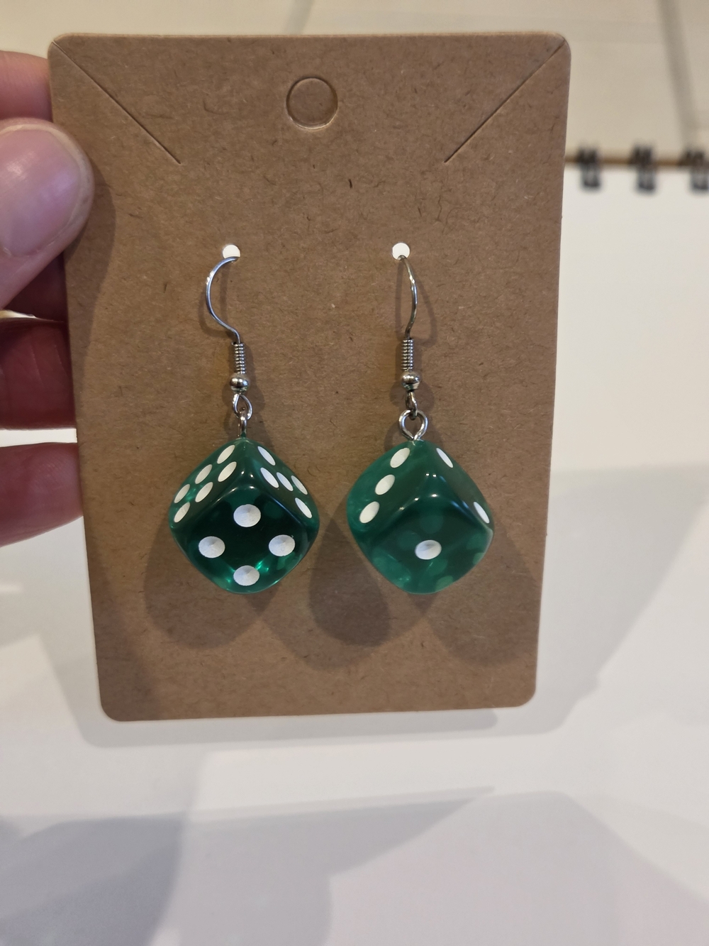 Green Dice Drop Earrings - Women Jewelry